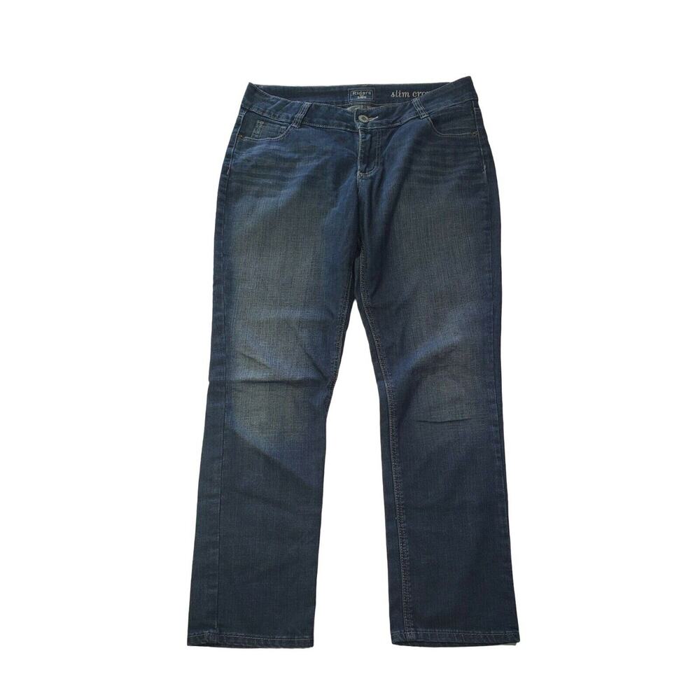 Riders By Lee Jeans 12M Slim Crop High Rise Blue Casual Denim‎